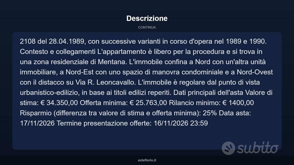 Appartamento – Mentana, Monte San Salvatore - Vista 5