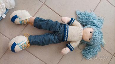 peluche pupazzo  bambina alta vintage 