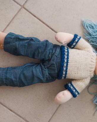 peluche pupazzo  bambina alta vintage 