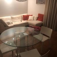 Tavolo design italiano 120 cm vetro spesso