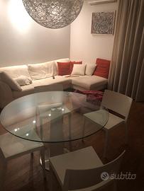 Tavolo design italiano 120 cm vetro spesso