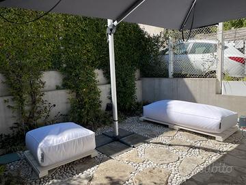 DIVANI POUF LETTINO ARREDO per ESTERNO - GIARDINO