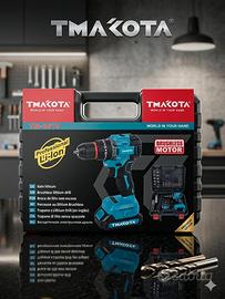 trapano con accessori- valigia e batterie 