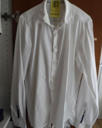 Camicia bianca cotone uomo