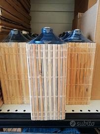 LAMPADE A OLIO IN BAMBU' E LANTERNE IN METALLO