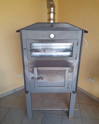 Forno a legna in acciaio