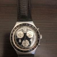 Swatch Irony Aluminium Chrono Vintage Nero/Marrone