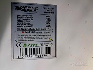 2 pannelli solari 460w 1 da 410