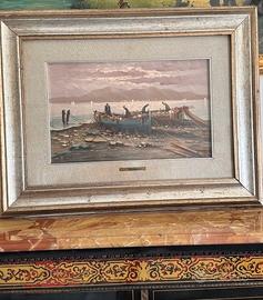 Quadro Autore B. Anastasi acq. anni '70 barche