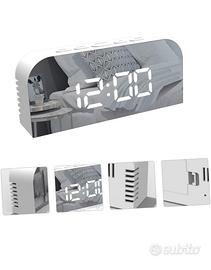 Sveglia Digitale Superficie Specchio e Orologio