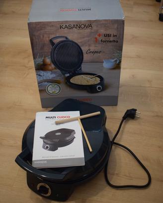 Piastra elettrica multiuso crepes e grill KASANOVA