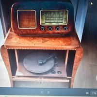 come da foto, radio con giradischi anni 40   am