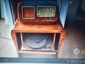 come da foto, radio con giradischi anni 40   am