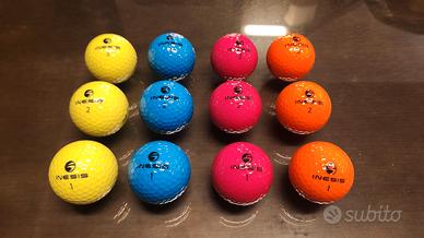 12 palline da golf colorate Inesis NUOVE