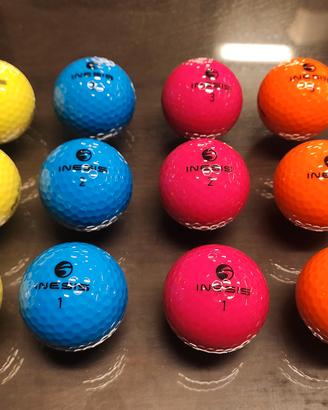 12 palline da golf colorate Inesis NUOVE