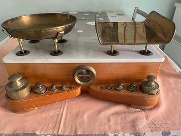 BILACIA VINTAGE CON PIATTI E PESI