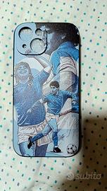 custodia per iPhone 15 con stampa Maradona 