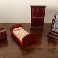 Camera letto in miniatura, vintage