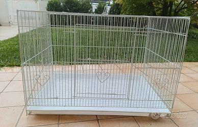 gabbia per uccelli bianca