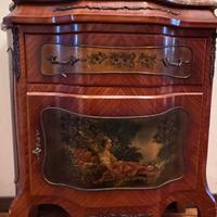 Console in legno massello con top in marmo