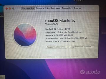 Macbook Air 13” perfetto come nuovo
