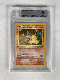 Pokémon Charizard Base Set 1ª Ed. ITA BGS 9