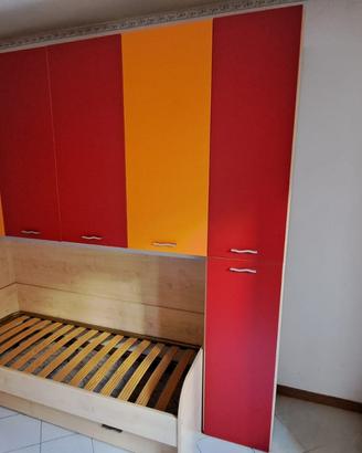 Cameretta a ponte completa letto/armadio