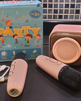 Karaoke Bambini 2 Microfoni Rosa