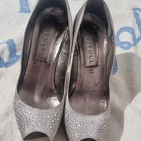 Vitulli sandali donna eleganti in raso e vera pell