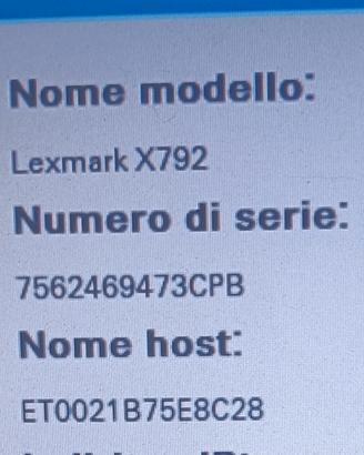 Toner stampante LEXMARK 