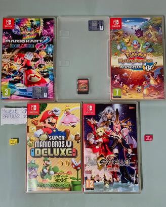 giochi e microSD per Nintendo Switch