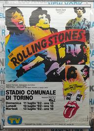 Rolling Stones Manifesto Originale Concerto 1982