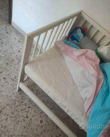 Lettino Ikea con sponde,  next to me, legno bianco