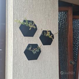 Set di 3 Vasi da Parete