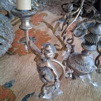 lampadario vintage con cristalli