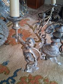 lampadario vintage con cristalli