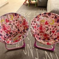 2 poltroncine sdraio bambina