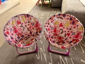 2 poltroncine sdraio bambina