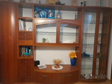 parete attrezzata color ciliegio 