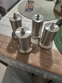 4 Gambe per Mobili Acciaio Inossidabile