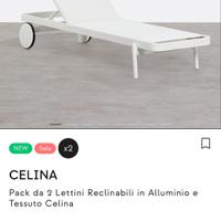 Lettino prendisole immacolato