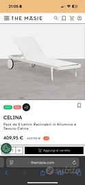 Lettino prendisole immacolato