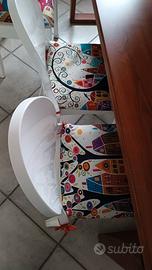 sei sedie bianche in policarbonato  come nuove 