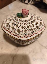 Porta Bonbon in finissima porcellana