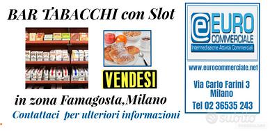 327/24 BAR TABACCHI con Slot mq 90 zona Famagosta