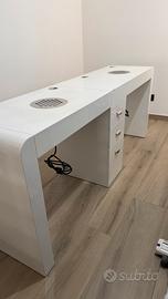 Doppio tavolo onicotecnica con aspiratore