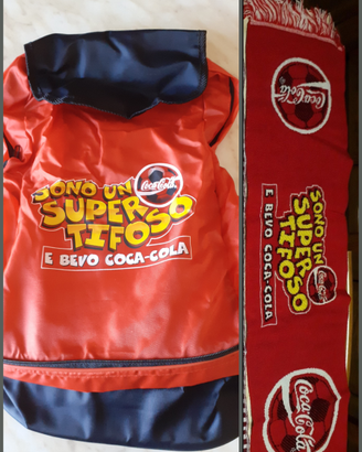 Zainetto Marsupio + Sciarpa Coca Cola Super Tifoso