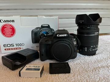 Canon reflex 100D kit obiettivo 18-55