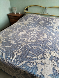 Copriletto matrimoniale filet angeli