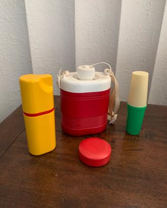 Modernariato borraccia set posate bicchiere